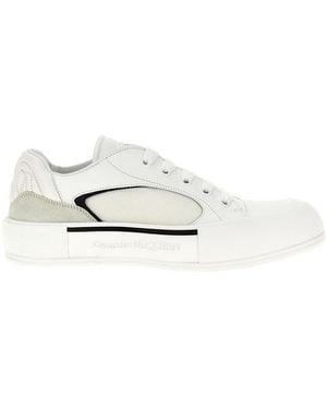 McQueen Blackwhite Neoprene Canvas Trainers