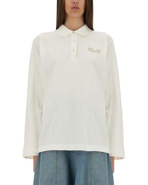 Baum und Pferdgarten Logo Shirt Collar Polo - White