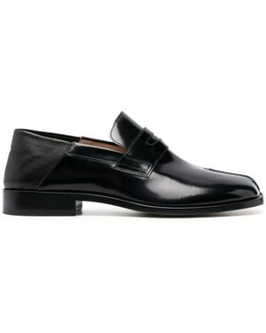 Maison Margiela Tabi Leather Loafers - Black