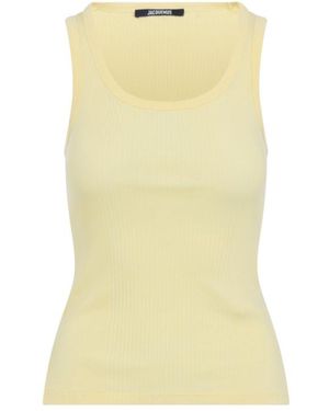 Jacquemus Solid Scoop Neck Top - Yellow