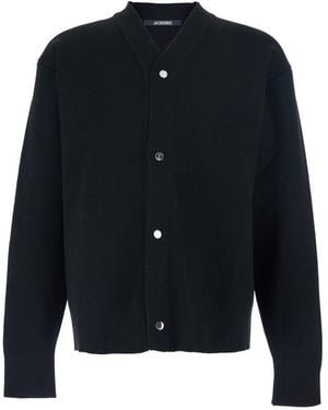 Jacquemus V Neck Cardigan - Blue
