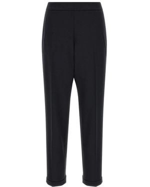 Alberto Biani Tailored Flat Front Trousers - Blue