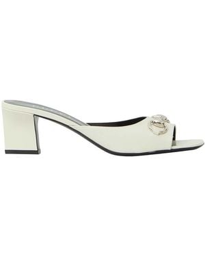 Gucci Logo Signora Heels - Metallic