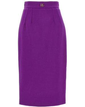 スカート Dolce&Gabbana Pink Wool Pencil Skirt Woolen midi circle skirt in Pink for Women | Dolce&Gabbana® US