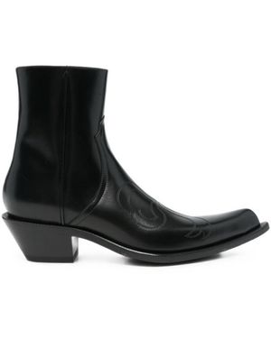 Acne Studios Leather Ankle Boots - Black