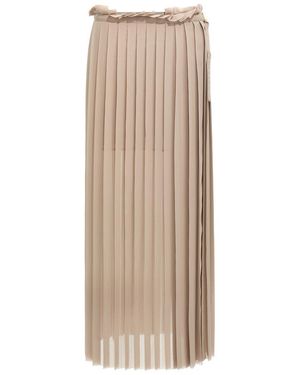 Ami Paris 'Pleated' Skirt - Natural