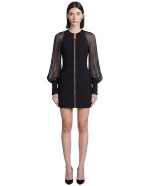 Balmain Round Neck Mini Dress - Black