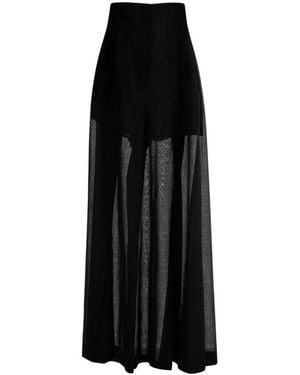 Alberta Ferretti Voile Slits Pants - Black