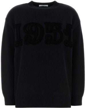 Max Mara Crew Neck Sweatshirt - Black