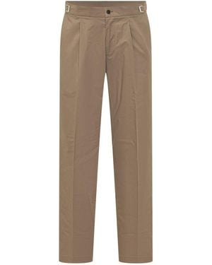 Cellar Door Straight Pleated Pants - Natural