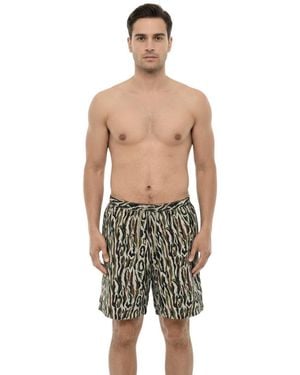 Woolrich Camo Swim Shorts - Green