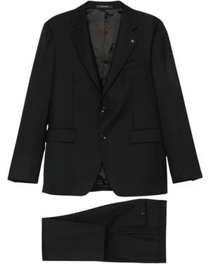 Tagliatore Notched Lapel Suit - Black