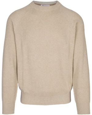 Brunello Cucinelli Striped Sweatshirt - Natural