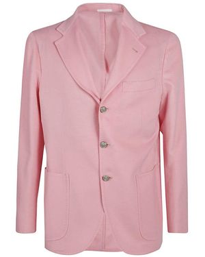 Sartorio Napoli Single-Breasted Wool Blazer - Pink