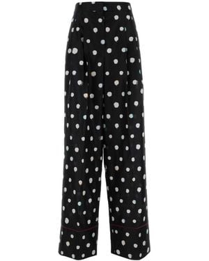 Fendi Relaxed Flat Front Pant - Black