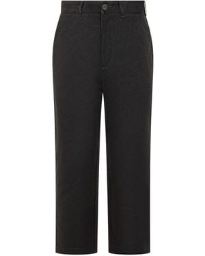 Studio Nicholson Straight Flat Front Trousers - Black