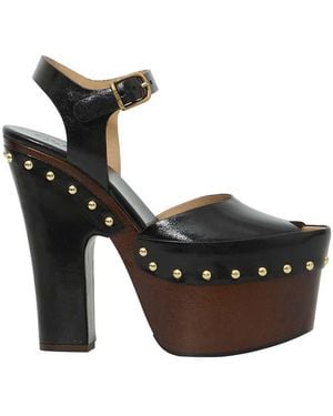 Chloé Studded Meret Heels - Black