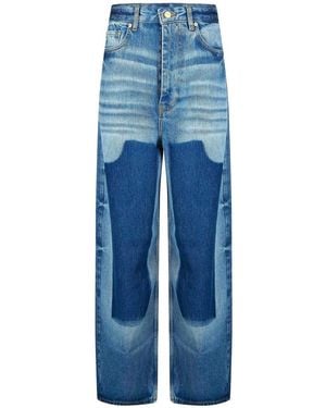 Ganni Loose High Rise Jeans - Blue