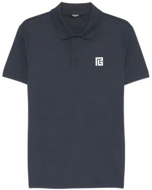 Balmain Logo Polos - Blue