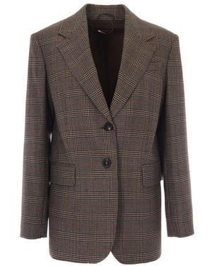 Max Mara Notched Lapel Blazer - Brown