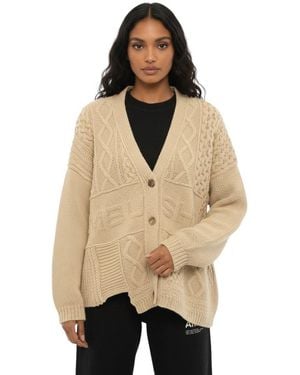 Ambush Knitted V Neck Cardigan - Natural