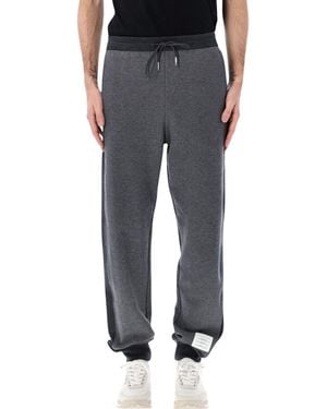 Thom Browne Cotton Solid Sweatpants - Black