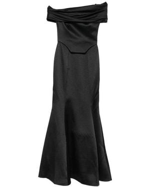 Solace London Off Shoulder Maxi Dress - Black