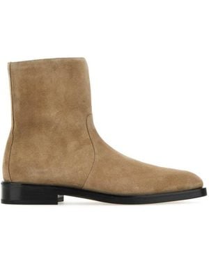 Ferragamo Solid Slip On Boots - Brown