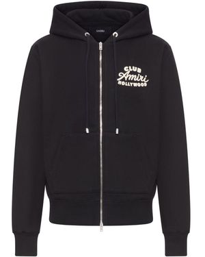 Amiri Logo Zip-Up Hoodie - Blue