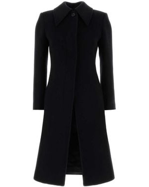 McQueen Wool And Cashmere Coat - Black