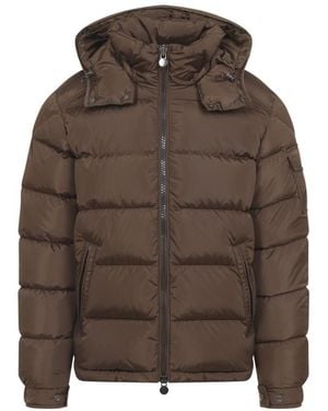 Moncler Quilted Hood Jacket - Brown