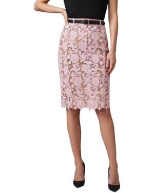 Self-Portrait Floral Midi Skirt - Red