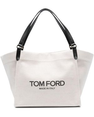Tom Ford Beige Cotton Tote Bag