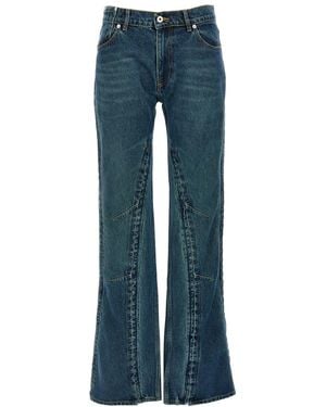 Y. Project Evergreen Hook And Eye' Jeans - Blue