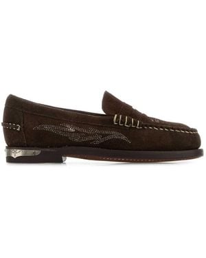 Sebago Embellished Loafers - Brown