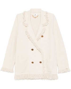 Elisabetta Franchi Shawl Lapel Blazer - White