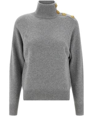 Balmain Wool Sweater - Gray