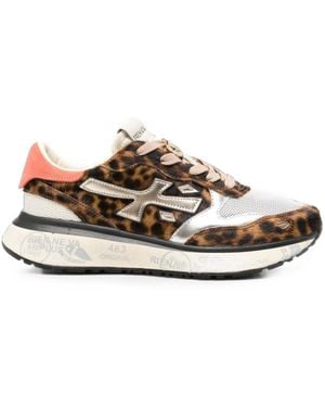 Premiata Color Block Sneakers - White