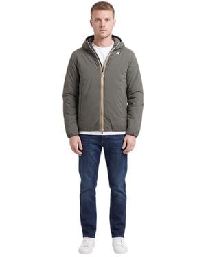 K-Way Logo Hood Jacket - Gray