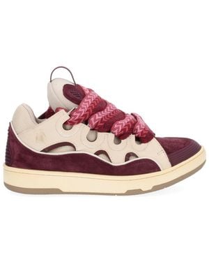 Lanvin Woven Curb Sneakers - Pink