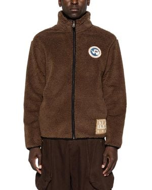 Napapijri Mock Collar Jacket - Brown