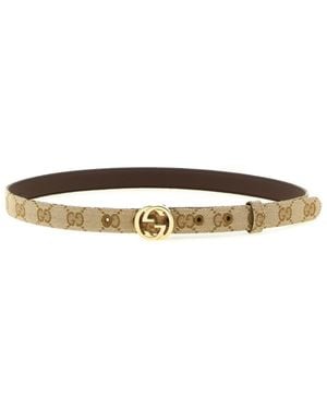 Gucci Incrocio Gg Belt - White