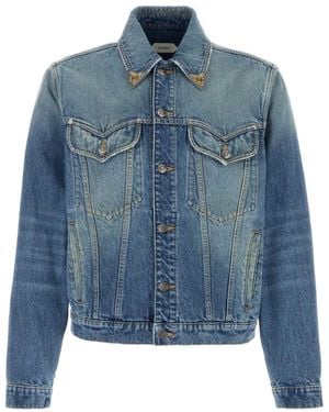 Versace Shirt Collar Jacket - Blue