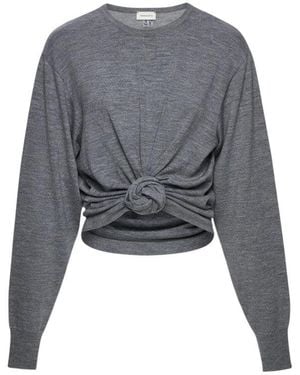 Magda Butrym Crew Neck T-Shirt - Grey
