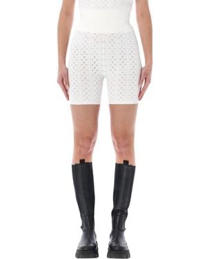 JW Anderson Off Knitted Shorts - White