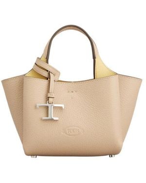Tod's Natural Logo Micro Tote
