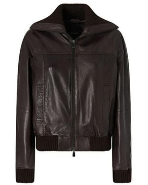 Pinko Dark Shirt Collar Jacket - Black