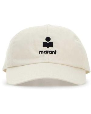 Isabel Marant Logo Textured Baseball Hat - White
