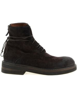 Marsèll Suede Lace-Up Boots - Black
