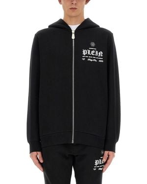 Philipp Plein Logo Hood Sweatshirt - Black